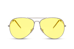Cheapass Gafas de Sol Piloto Montura Plateada Amarillas Coloreadas Lentes Transparentes Categoría Protección 2 UV400 características
