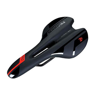 ENJOHOS Hombres Mujeres Silla de Bicicleta de Cuero Acolchada Silla de Bicicleta de montaña Profesional Silla de Montar de Bicicleta MTB Cojín de Bici