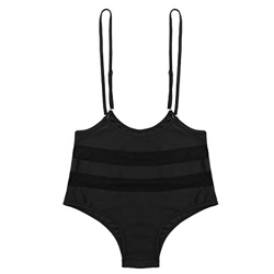 dPois Pantalones Cortos de Danza Mujer Sexy Pantalon Corto con Tirantes Braga Alta Ropa de Baile en Barra Pole Dance S-L Negro Small características