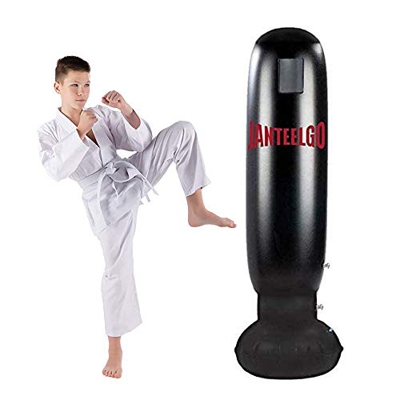 JanTeelGO Saco de Boxeo, Saco de Boxeo de pie de 160 cm para un Rebote inmediato para Practicar Karate, Taekwondo y aliviar Pent Up Energy para Adulto