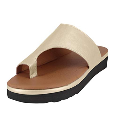 Harpily 2019 Nuevas Sandalias de Plataformas Mujeres Cómodo Sandalias con Punta Abierta Zapatos de Viaje Verano Playa Zapatillas correctoras de juanet