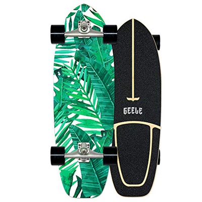 Surfskate Skateboard Carving Drop-Through Freeride Skate Cruiser Boards, Completo arce tablero 78×24cm, Rodamientos de Bolas ABEC Alta velicidad, 7 ca