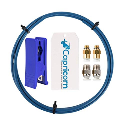 Creality Capricorn Bowden - Tubo de PTFE (1 m, XS Series, 1,75 mm, filamentos con 2 x PC4-M6 y 2 x PC4-M10 neumáticos y cortador de tubos para impreso