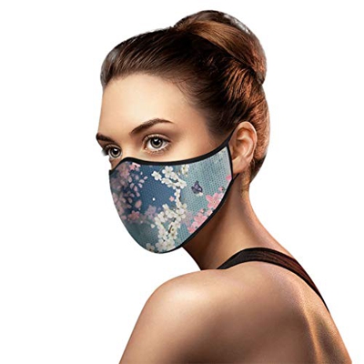 CUTUDU 𝙢𝙖𝙨𝙘𝙖𝙧𝙞𝙡𝙡𝙖 Mujer Lavable sin Filtro, Tela de Reutilizables Bonitas Dibujos Estampada Camuflaje y Flores para Hombre de Moda (Z7-5pcs+10 Filtro)