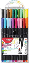 Maped 749151 - Pack de 20 rotuladores punta fina, Multicolor características