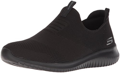 Skechers Women's Ultra Flex - First Take Slip On Trainers, Black (Black BBK), 7 UK 40 EU