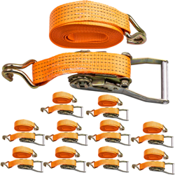 Correa de Trinquete Amarre 6mx50mm Manija De Hierro Doble Gancho JCorreas Strong en oferta