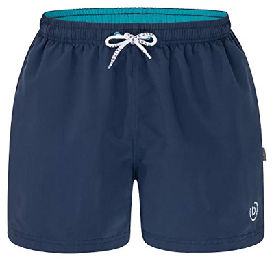 Bugatti® – Bañador moderno para hombre en verde menta, azul marino, naranja, rojo, turquesa o negro Azul marino (interior turquesa). XXXXL