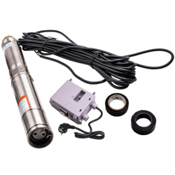0.25KW 3'' Bomba Sumergible de Pozo Profundo Agua Tubo 2500 L/h Acero inoxidable en oferta
