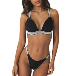 Bikini Mujer Push Up 2019 Verano Bikinis de Encaje Conjunto de Traje de BañO Sexy triángulo Tops y Braguitas Bohemio BañAdores con Relleno Ropa de Pla precio