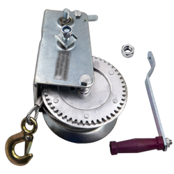 Cabrestante manual Manivela manual 1500 kg Acero engranaje doble para remolque de barco Cable de 33 pies precio