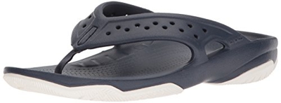 Crocs Swiftwater Deck Flip Men, Hombre Sandalia, Azul (Navy/White), 45-46 EU