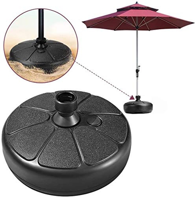 Okssud Base De Sombrilla Base De Sombrilla Base de Plástico para Sombrilla para Exteriores, Patio, Paraguas,Rellena de Arena y Agua 30 KG