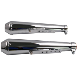 1 Par Universal Moto Racing Escape Silenciador Exhaust Mufflers Silencers en oferta