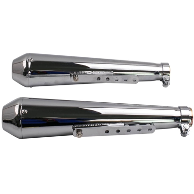 1 Par Universal Moto Racing Escape Silenciador Exhaust Mufflers Silencers