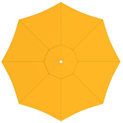 paramondo Tela de Recambio para Sombrilla Parasol INTERPARA, Incl. Air Vent (3,5m / Redonda), Amarillo en oferta