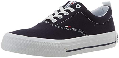 Tommy Hilfiger Classic Low Tommy Jeans Sneaker, Zapatillas para Hombre, Azul (Twilight Navy C87), 43 EU