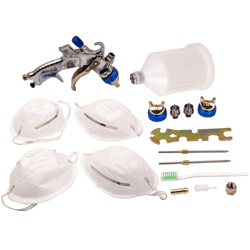 Pistola de pulverización HVLP Boquilla de pintura para vehículos de alimentación por gravedad 600CC 1.4mm-1.7mm- 2.0mm en oferta