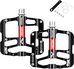 Pedales MTB Bicicleta Montaña de Ciclo, Pedales mtb Plataforma, 3 Rodamientos, Bicicleta CNC de Aleación de Aluminio Ultraligero Ultra Eje Teniendo Se precio