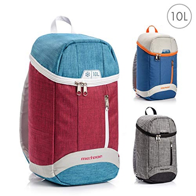 meteor Mochila Térmica Porta Alimentos para Picnic Playa Camping Senderismo Excursión Viajes - Portatil Bolsa Aislamiento de Enfriamiento 10 L o 20 L 