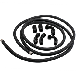 AN10 -10AN Accesorios negros Línea de manguera de combustible de aceite de aceite trenzado de nylon de acero Juego de 12 pies precio