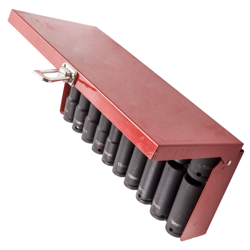 Juego de llaves de vaso de impacto profundo de 1/2 pulgada de 20 piezas, herramienta de tuerca de llave de rueda de largo alcance, 10-19 mm en oferta