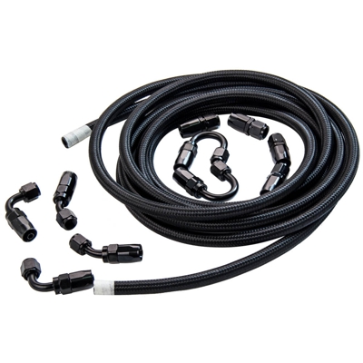 AN6 nylon acero trenzado aceite línea de manguera adaptador de extremo 8.64 mm