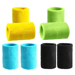 AYPOW Muñequeras de Deportes, 8 Piezas, 4 Pulgadas, muñeca Larga y Gruesa, Banda elástica, algodón elástico, muñequeras para Baloncesto, fútbol, Tenis características