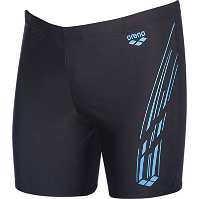 ARENA Bañador Mid Jammer Stamp Midjammer, Hombre, Black/Turquoise, 85