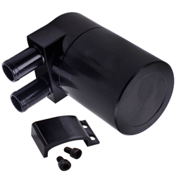 Black Aluminum Alloy Reservior Oil Catch Can Tank Bottle Baffled for BMW E60 535 en oferta