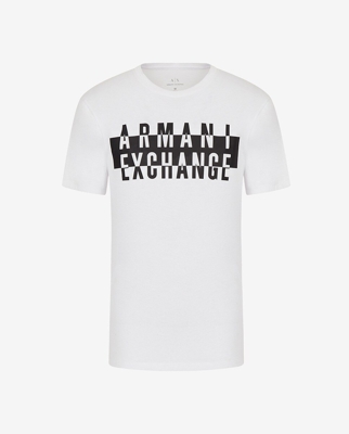 Armani Exchange - Camiseta De Hombre Blanca De Manga Corta