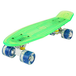 WeSkate Cruiser - Monopatín completo con mini monopatín, 22 pulgadas, 55 cm, Penny Board con ruedas de poliuretano LED, rodamientos ABEC-7, regalo par precio