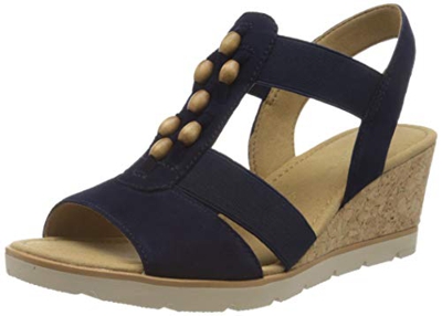 Gabor Shoes Gabor Basic, Sandalia con Pulsera para Mujer, Azul (Bluette 16), 43 EU
