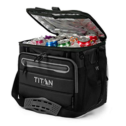 TITAN Nevera portatil Capacidad 40 latas + Hielo 1330878 5 Capas de Aislamiento. hasta 2 dias de conservacion del Hielo. Color Negro. características