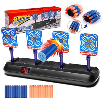 Masstimo Objetivo Digital Electrónico para Pistolas Nerf con Restablecimiento Automático, Efectos Inteligentes de Sonido y Luz para Nerf N-Strike Elit