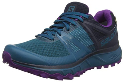 Salomon Trailster GTX W, Zapatillas de Trail Running para Mujer, Morado (Deep Lagoon/Navy Blazer/Purple Magic), 43 1/3 EU