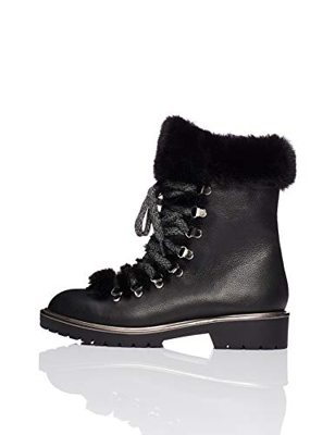 find. Fur Lined Hiker Zapatos de Low Rise Senderismo, Negro Black, 38 EU