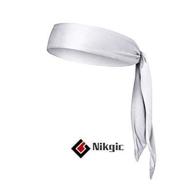 Cinta Nikgic para tenis, correr, voleibol, yoga, para la cabeza, color Wei?, tamaño 1.2 m*6 cm