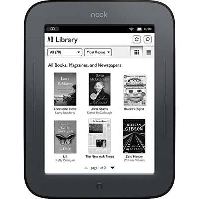 Barnes & Noble Nook Simple Touch lectore de e-Book 2 GB WiFi Negro - E-Reader (15,2 cm (6"), 800 x 600 Pixeles, ePub,PDF, BMP,GIF,JPG,PNG, 2 GB, Micro