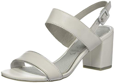 Marco Tozzi 2-2-28335-24, Sandalia con Pulsera para Mujer, Blanco (White Comb 197), 37 EU