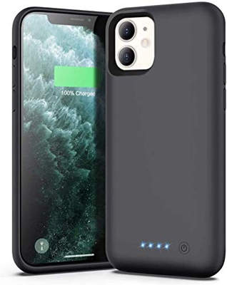 Ekrist Funda Batería para iPhone 11, 6800mAh Funda Cargador Portatil Ultra Capacidad Carcasa Batería Recargable Batería Externa para iPhone 11 [6,1 Pu
