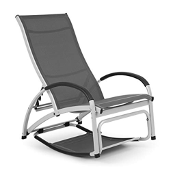 blumfeldt Beverlywood Tumbona Silla Mecedora (Hecha enteramente de Aluminio, Respaldo Regulable en 4 Posiciones, DualComfort, 70% de PVC y 30% de poli en oferta