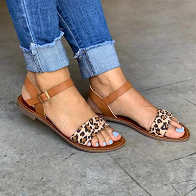 OcaseQ Sandalias Mujer Verano 2020 Nuevo Sandalias de Punta Abierta Tacon Bajo Sandalias de Moda Plana Zapatos de Damas Cómodas Zapatos de Tiras para 