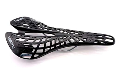 CarbonEnmy - Sillín de bicicleta, deportivo, para bicicleta de carreras, de montaña, 180 g, color blanco y negro, Negro