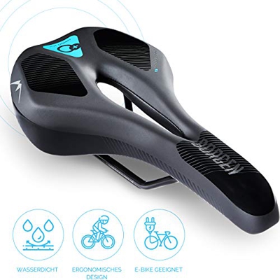 Sillín de bicicleta Borgen para hombres y mujeres ergonómicamente con espuma de memoria y gel