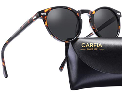 Carfia Retro Gafas de sol Hombre Polarizadas UV400 Protección para Conducir Pesca al Aire Libre Marco de Acetato en oferta