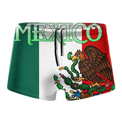 ERTERT Hombres México Mexicon Flag Swim Boxer Briefs Swim Jammer Swim Trunks Board Shorts Traje de baño de Pierna Cuadrada precio