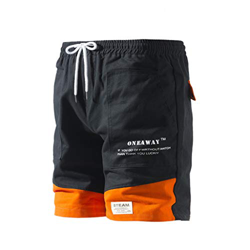 LANSKIRT_Pantalones Cortos Hombre Deporte Pantalon Casual de Color Sólido con Botones y Botones de Color Puro Pantalon de Viento Transpirable Shorts(N en oferta