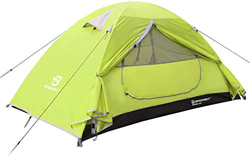Bessport Tienda de Campaña 2 Personas Ligero con Dos Puertas A Prueba de UV/Viento Fuerte/Lluvia para Trekking, Campamento, Playa, Aventura, etc (Lime características