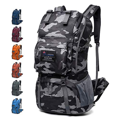 MOUNTAINTOP Mochila de Senderismo 40 litros Impermeable Mochila Trekking Mochila al Aire Libre Escalada Deporte Viajes Acampadas con Cubierta de Lluvi